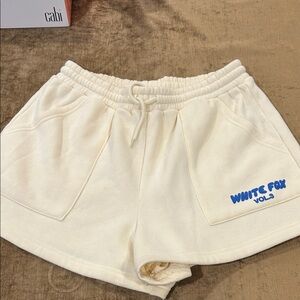 White Fox Boutique Cream Athletic Shorts